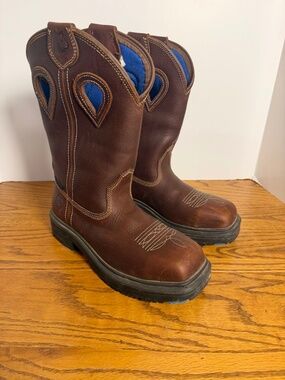 Steel Blue M67703 Steel Toe Waterproof Work Boots Brown US 7 EU 40